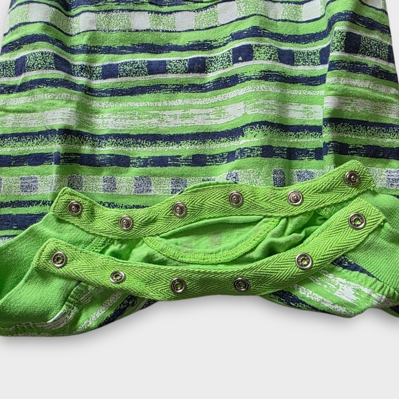 Keedo Baby Romper 3-6 Months Green Striped 100% Cotton Made in South Africa - Picture 7 of 8